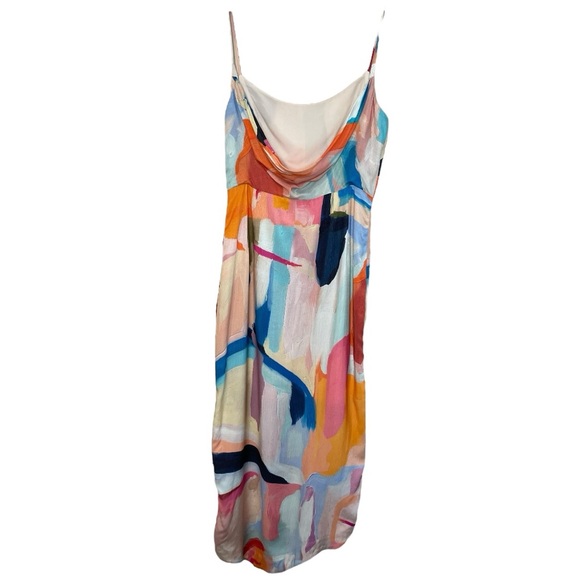❌SOLD❌NWT ANTHROPOLOGIE Square Cowl Neck Ruched Side Slip Dress (Altered) - Picture 7 of 15